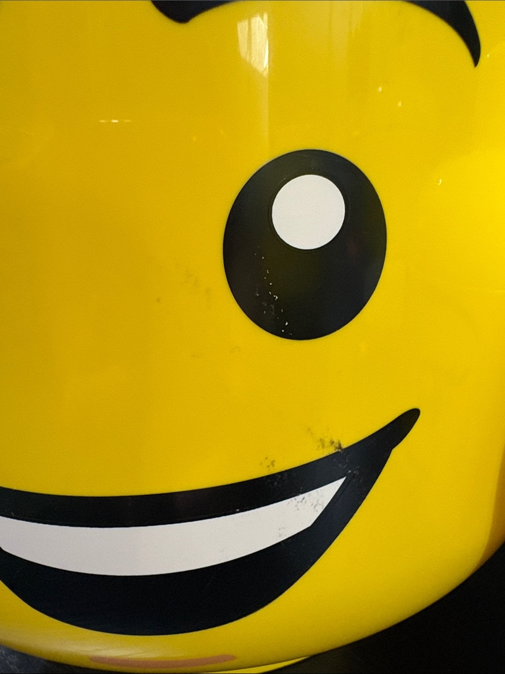 Lego Bright Yellow Smiling Minifigure Head Storage Pair - Picture 2 of 5